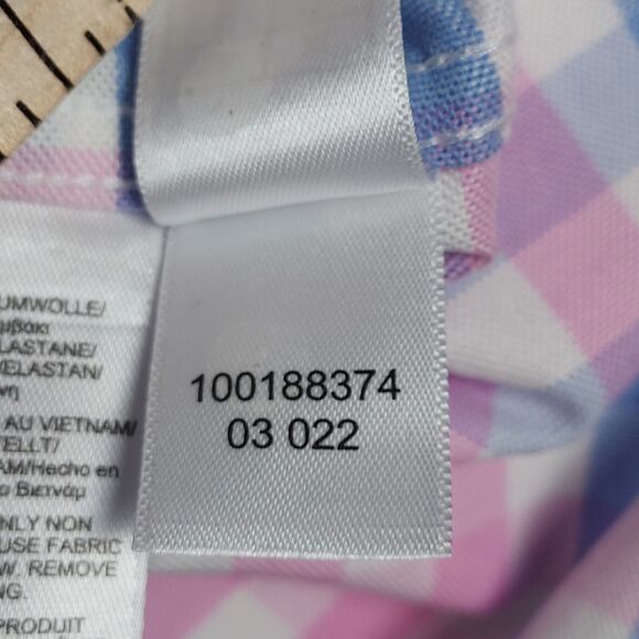 Brooks Brothers Regent Fit Non‑Iron Stretch Shirt XL — Blue & Pink Plaid - Picture 7 of 9